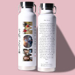 Modern Best Mum 3 Photo Collage Hilarious Letter Water Bottle<br><div class="desc">The ultimate Mother's Day gift that perfectly blends sentimental and humourous elements is the World's Best Mum 3 Photo Collage and Hilarious Letter combo Water Bottle. The beautiful 3 photo collage features your treasured moments with your mum in an eye-catching MOM typography, while the letter adds a playful and witty...</div>