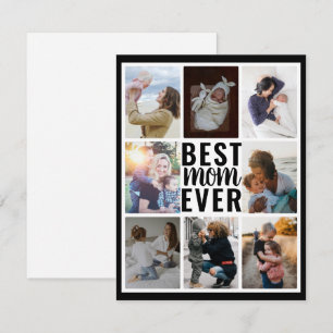 Modern Best Mum Ever Black & White Photo Collage