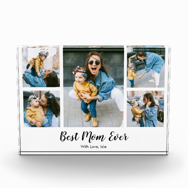Modern Best Mum Ever Photo Collage Gift For Mum (Front)