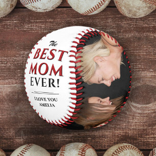 Modern Best Mum Ever Photo Collage Mother`s Day Softball
