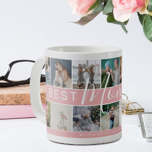 Modern Best Mum Ever Photo Collage & Name/s Coffee Mug
