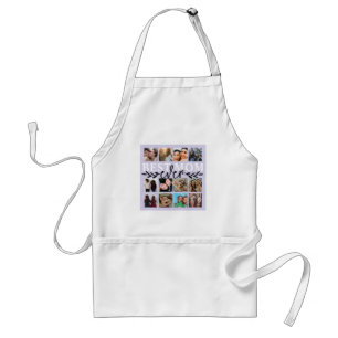 Modern Best Mum Ever Purple Photo Collage  Standard Apron