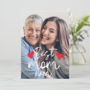 Modern Best Mum Ever Two Photo Mother's Day Card