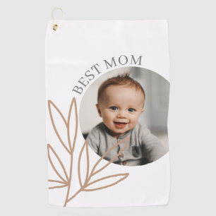 Modern Best Mum Mother's Day Photo Golf Towel