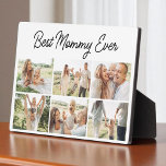 Modern Best Mummy Ever Custom 6 Photo Collage Plaque<br><div class="desc">Celebrate her with a sleek and stylish keepsake she will cherish forever. This Modern Best Mummy Ever custom plaque features six photo slots to highlight your most meaningful memories. Its clean layout and contemporary design make it perfect for Mothers Day, birthdays, or any occasion where you want to honour the...</div>