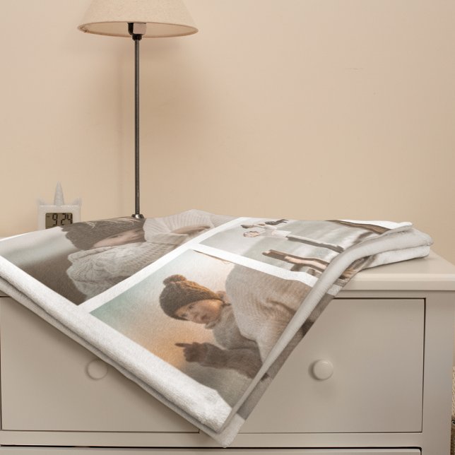 Modern Best Mummy Ever | Photo Collage Sherpa Blanket (Creator Uploaded)