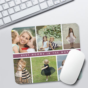 Modern Best Mummy Photo Collage Mouse Pad