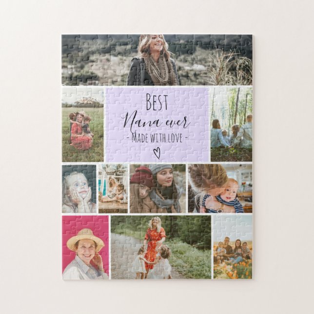 Modern best nana ever 11 photos collage jigsaw puzzle (Vertical)