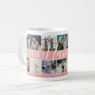 Modern Best Nana Ever Photo Collage & Name/s Coffee Mug