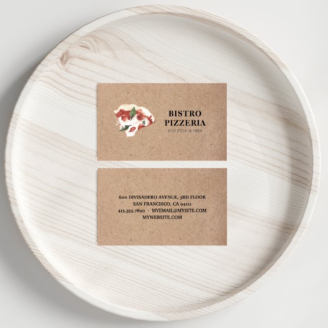 Modern Best Pizza In Town Professional  Business Card (Creator Uploaded)