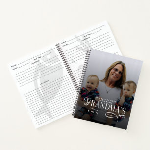 Modern Best Recipes Grandma Photo Grandkids Gifts Notebook