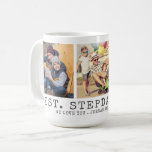 Modern BEST STEPDAD EVER 3 Photos Personalised Coffee Mug<br><div class="desc">Modern BEST STEPDAD EVER 3 Photos Personalised Coffee Mug. Create a personalised, custom coffee mug for a stepfather featuring 3 pictures, your custom title and/or message in your choice of font styles and colours. The sample is shown with the editable title BEST. STEPDAD. EVER. in charcoal grey classic typography with...</div>
