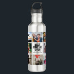 Modern BEST UNCLE EVER Photo Collage Cool 710 Ml Water Bottle<br><div class="desc">Modern,  personalised Instagram photo collage water bottle for the BEST UNCLE EVER. Perfect gift for  an awesome holiday / birthday surprise. He'll love carrying his favourite people around wherever he goes!</div>