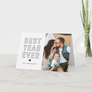 Modern Best Year Ever Holiday Greeting Card