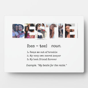 Modern Bestie BFF Best Friends Photo Collage Cute Plaque