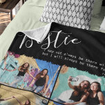 Modern Bestie Quote Photo Collage Personalized BFF Fleece Blanket<br><div class="desc">Modern Best Friends Quote BFF fleece blanket - Friends are the family we choose for ourselves. This fun brightly colored blanket is the perfect tribute when sometimes life gets too busy, but you want your bestie to know that you will always be there for them! This print features 4 favorite...</div>
