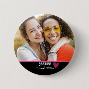 Modern Besties Best Friend Photo 6 Cm Round Badge