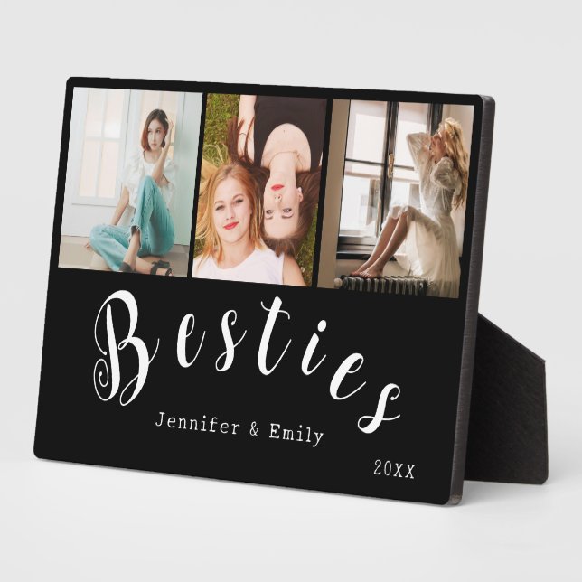 Modern Besties Photo Collage Plaque  (Side)