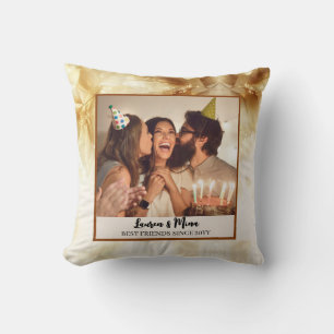 Modern BFF Photo Plaid Friendship Best Friend Thro Cushion