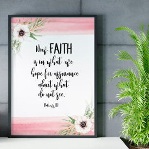 Modern Bible Verse Hebrews Wall Art poster