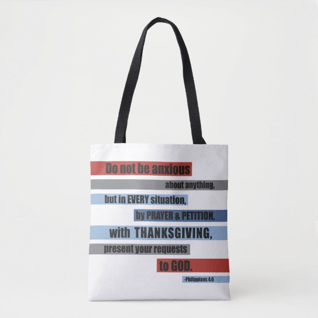 Modern Bible Verse Tote Bag (Front)