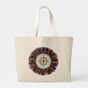 Modern Bibliophile Tote Bag - Minimalist Library 