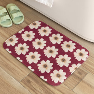 Modern Big Flowers Bath Mat