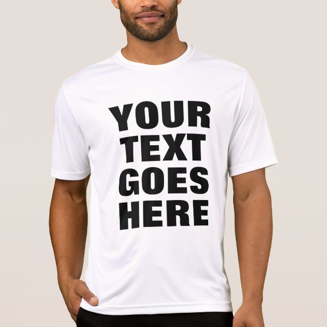 Modern Big Font Text Template Mens White T-Shirt (Front)