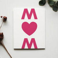 Modern Big MUM Red Heart White Mother's Day