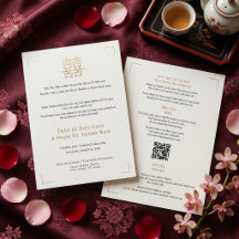 Modern Bilingual Vietnamese English QR Wedding