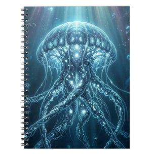 "Modern Bioluminescent Jellyfish Professional Busi Notebook