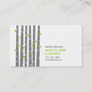 Modern Birch in Grass Mummy Calling Card