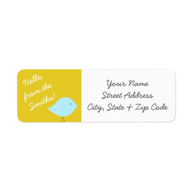 Modern Bird Address Labels (Front)