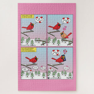 Modern Bird Mating Calls Comic Jigsaw Puzzle