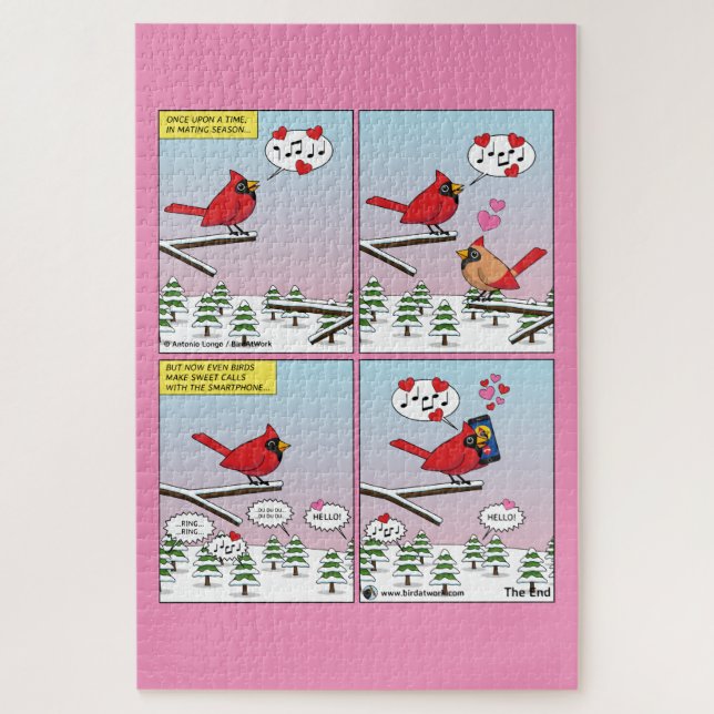 Modern Bird Mating Calls Comic Jigsaw Puzzle (Vertical)