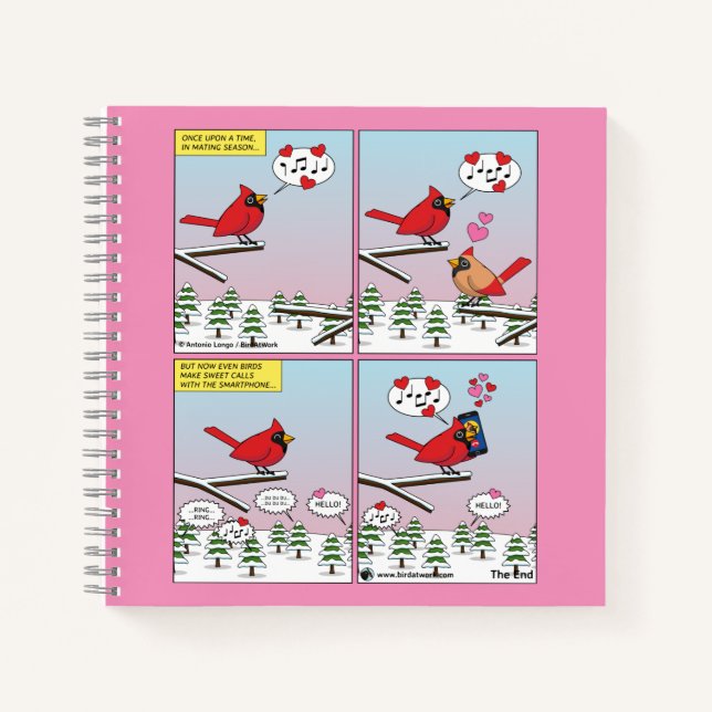 Modern Bird Mating Calls Comic Notebook (Front)
