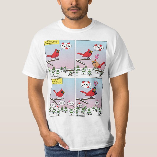 Modern Bird Mating Calls Comic T-Shirt (Front)