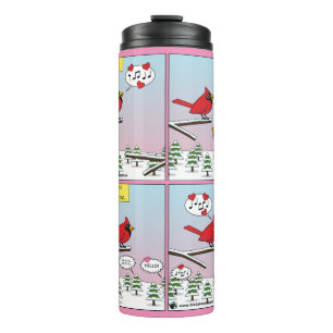 Modern Bird Mating Calls Comic Thermal Tumbler