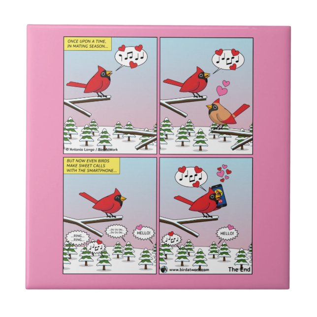 Modern Bird Mating Calls Comic Tile (Front)