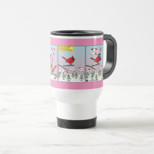 Modern Bird Mating Calls Comic Travel Mug