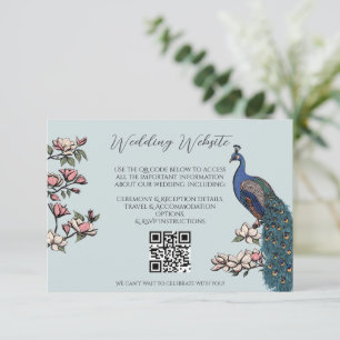 Modern Bird Website QR Code Enclosure Card