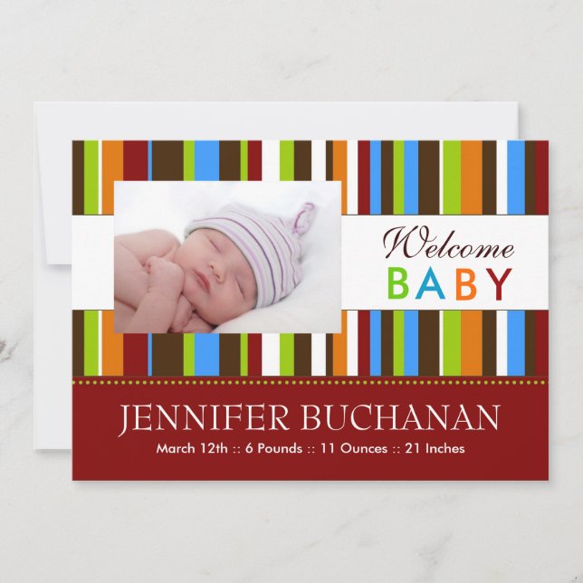 Modern Birth Announcement (Front)