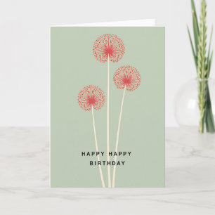 Modern Birthday Bloom Card