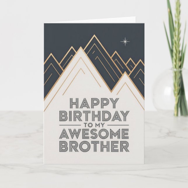 Modern Birthday Card for Brother (Front)
