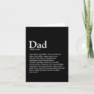 Modern Birthday Dad definition trendy typography Card