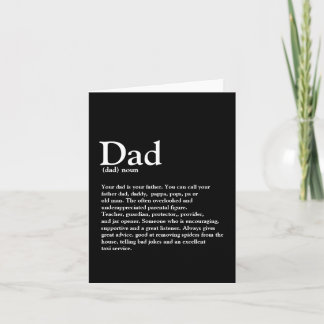 Modern Birthday Dad definition trendy typography Card