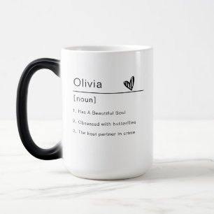 Modern Birthday Gift Custom Name with Definition Magic Mug