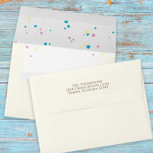 Modern Birthday Ice Cream Vanilla Sprinkles Envelope