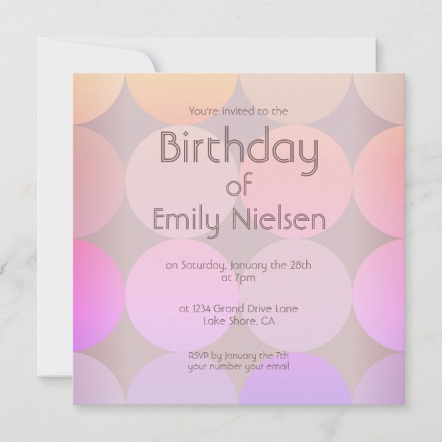 Modern Birthday Invitation (Front)