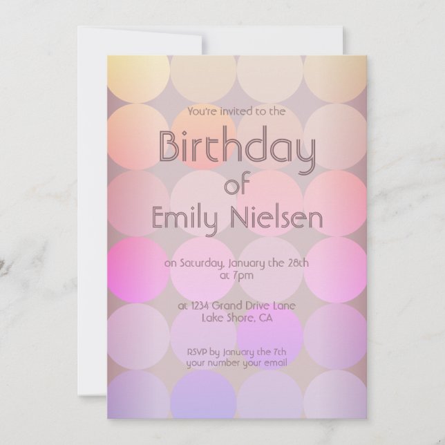 Modern Birthday Invitation (Front)